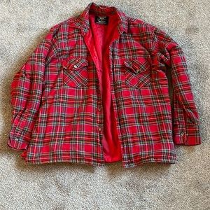 Mens quilted plaid jacket